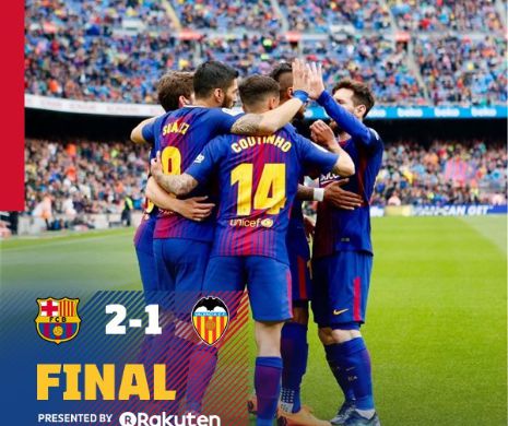 FOTBAL EUROPEAN. Barcelona se reface după DEZASTRUL de la Roma. Catalanii au trecut de Valencia și se îndreaptă către titlu