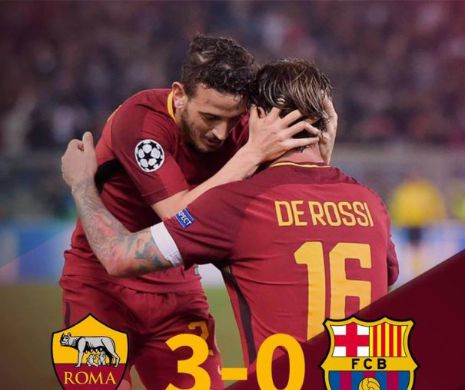 LIGA CAMPIONILOR. Cutremur în „Cetatea Eternă”. AS Roma A SPULBERAT-O pe Barcelona. Catalanii CÂȘTIGASERĂ cu 4-1 în tur