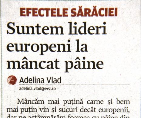 Suntem lideri europeni la mâncat pâine