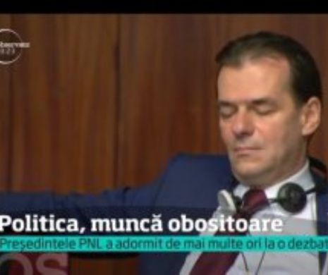 Liderul PNL, răpus de oboseală, a adormit la o dezbatere