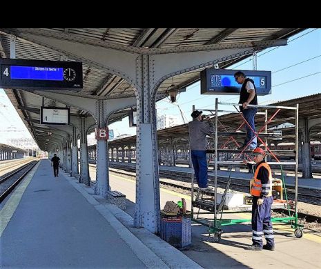 Sistemul electronic pentru informarea publicului călător din Gara de Nord devine funcțional