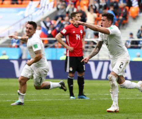 CUPA MONDIALĂ. Uruguay, VICTORIE pe muchie de cuțit. Gimenez, eroul latinilor în meciul cu Egipt