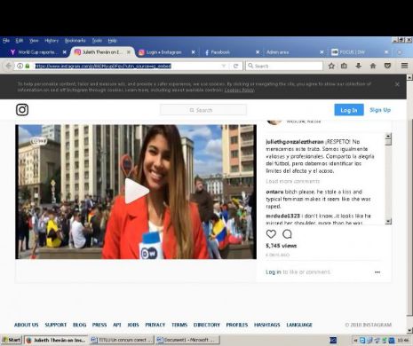 Hărţuită în direct! Total incorect politic! Reportera columbiană a gustat ospitalitatea locală la Cupa Mondială