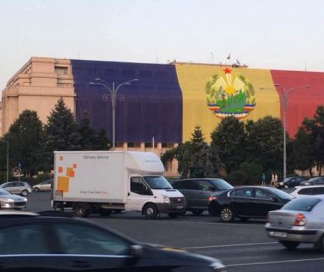 Miting PSD. Mesaj simboli, pe sediul Guvernului, pentru participanți