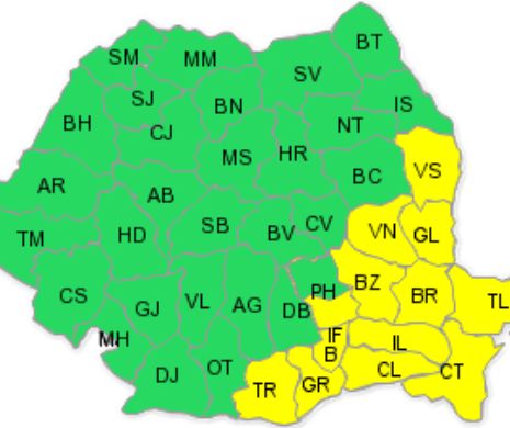 COD GALBEN de PLOI în CAPITALĂ. Meteorologii sunt în ALERTĂ