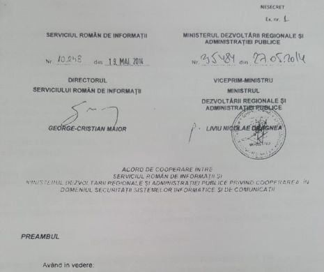 Sub conducerea lui Dragnea, MDRAP a acceptat să schimbe informații cu SRI în domeniul cibernetic. „ACORDUL DE COOPERARE” INTEGRAL