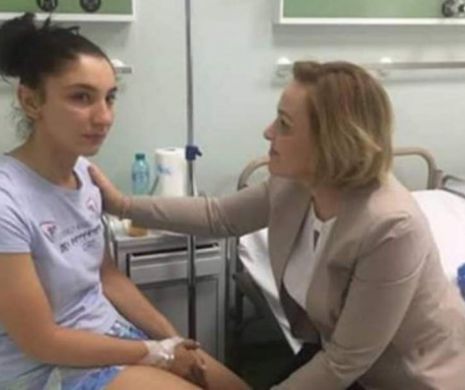 Jandarmeriţa bătută la protest, externată