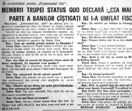 EXCLUSIV. Interviu cu rockerii de la Status Quo în EVZ