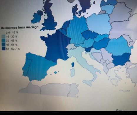 Un nou RECORD în Europa: Şase din zece copii sunt născuţi în afara căsătoriei. A trecut vremea: Întâi te căsătoreşti apoi faci copii.  România este în TOP