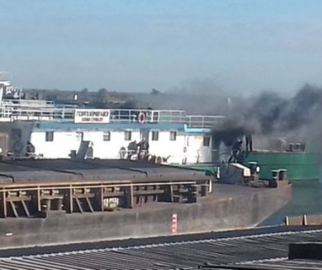 Incendiu în portul Constanța. Arde o navă!