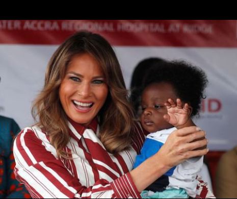 Melania Trump, GAFA vestimentara? Cum a aparut in timp ce vizita un spital din Ghana! Rochia ei costa peste 2.000 de dolari, iar pantofii...