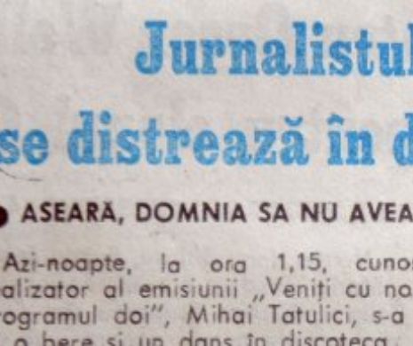 Mihai Tatulici, fără ciorapi, în cea mai tare discotecă din București