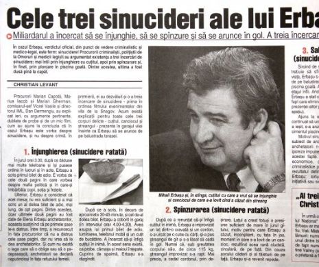 Cele trei sinucideri ale lui Erbaşu