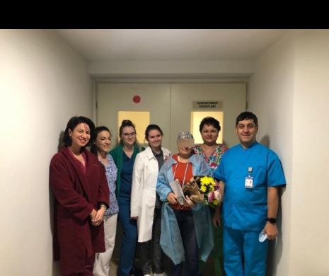 Ea este pacienta care a făcut transplantul medular la Spitalul Universitar