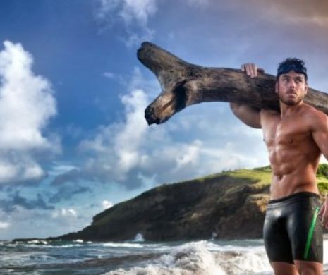 Ross Edgley, PRIMUL OM  care a înconjurat Marea Britanie înotând. A mâncat 610 banane, 34 doze de Red Bull şi are limba aproape putredă