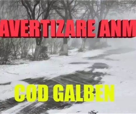 METEO. Avertizare ANM de Cod GALBEN. Vreme rea în perioada următoare