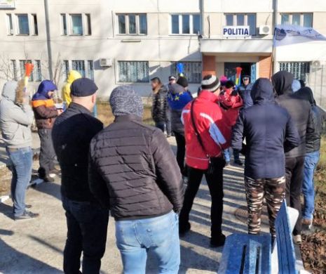 Protest al polițiștilor din Mangalia