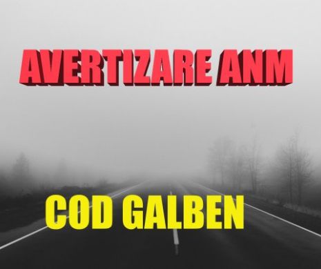 METEO. AVERTIZARE ANM. Cod GALBEN pentru 17 JUDEŢE