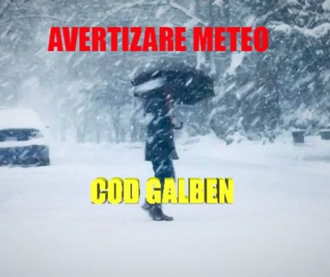 METEO. Avertizare Cod GALBEN e la ANM