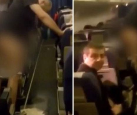 Panică într-un avion! Pasagerii, în stare de ȘOC. Cu chiloții în vine...Gestul DEZGUSTĂTOR al unui bărbat mort de beat - VIDEO +18