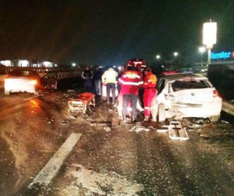 Polițist implicat într-un ACCIDENT GRAV. Clipe de GROAZĂ  pe autostradă