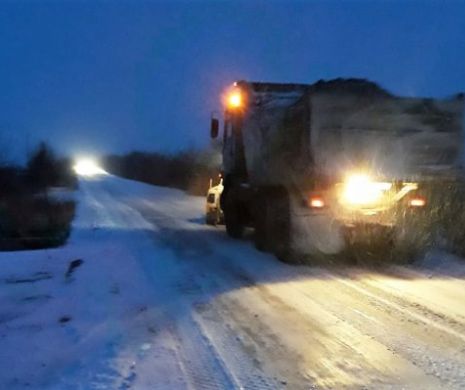TRAFIC în condiții de IARNĂ pe drumurile din DOBROGEA