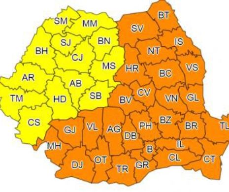 ALERTĂ METEO. Cod PORTOCALIU de FURTUNI. MAE a intervenit PROMPT