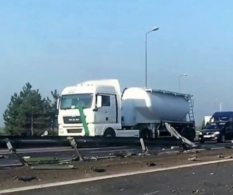 Autostrada A2, închisă. Se intervine pentru ridicarea unui tir
