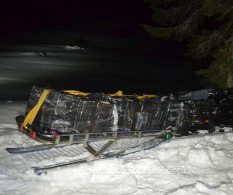 Poliția de Frontieră în ALERTĂ. CONTRABANDĂ cu snowmobilul la granița cu Ucraina