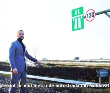 Revoltător. Doi tineri au vandalizat primul metru de autostradă. Borna kilometrică și pancartele au fost distruse