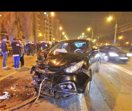 Accident cumplit, cu patru răniți, la Mamaia. Trei mașini, distruse