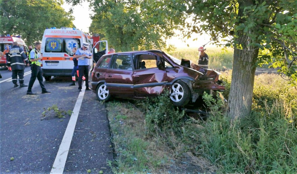 S-au izbit de copac și s-au făcut praf. Tragedie provocată de un bulgar