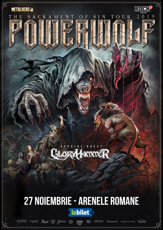 Powerwolf si Gloryhammer ajung la Arenele Romane