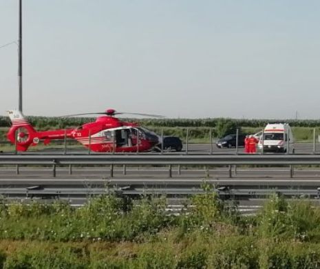 Accident pe DN1. Traficul este complet blocat. Un elicopter SMURD a preluat victimele