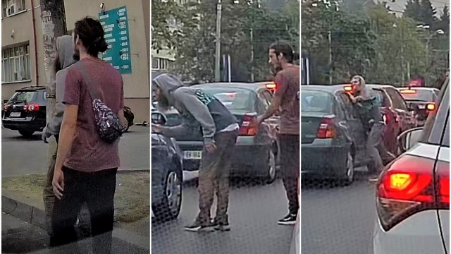 Panică în traficul bucureștean. Reglare de conturi la semafor