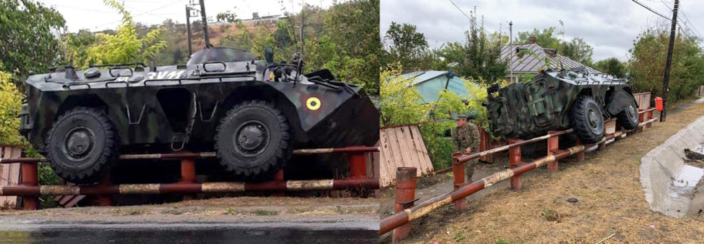  Blindat al Armatei fără frâne. Accident spectaculos