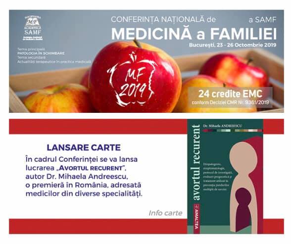 Dr. Mihaela Andreescu, lansare de carte: "Avortul recurent"