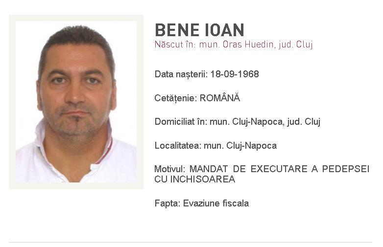 Mandat european de arestare! Ioan Bene a fugit după ce a fost condamnat