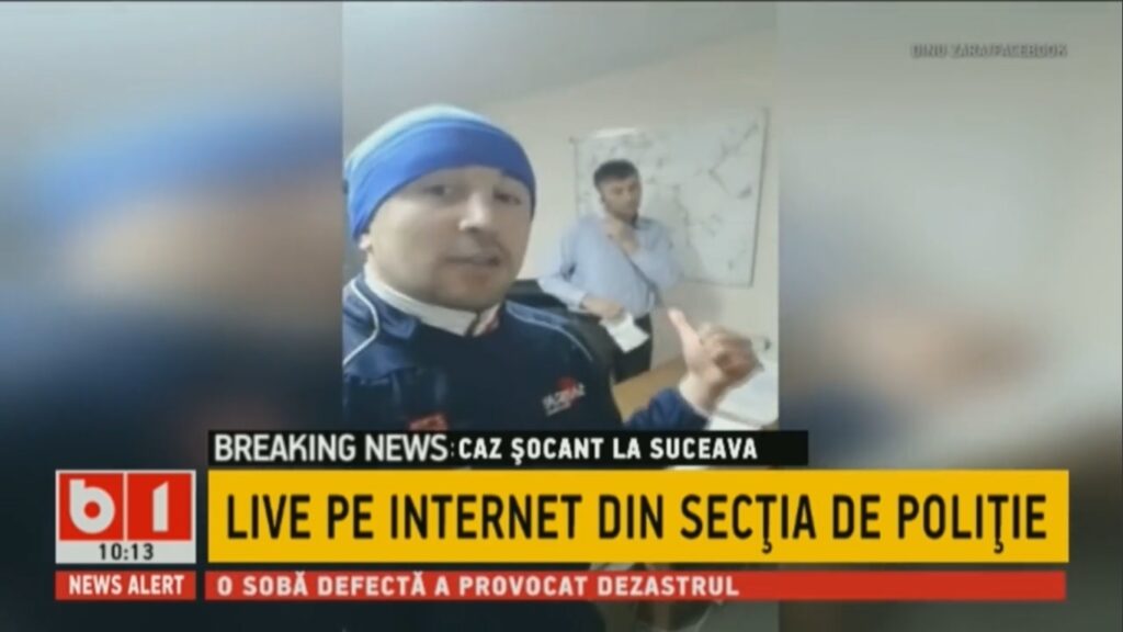 Scandal în secția de poliție, transmis pe Facebook. S-a lăsat cu sânge