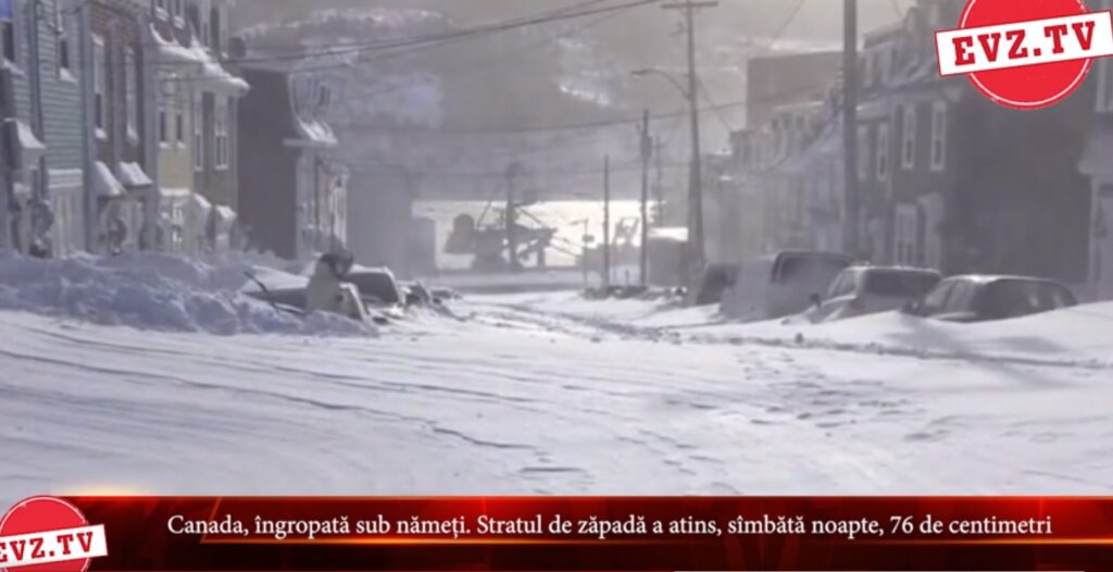 Evz.TV. Canada, îngropată sub nămeți. Este cea mai grea iarnă din istorie
