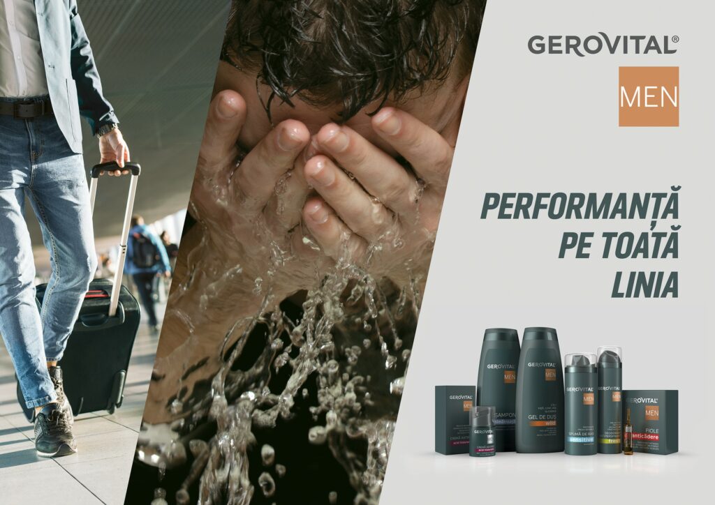 Gerovital Men – gama completă de îngrijire pentru bărbații activi, orientați spre performanță pe toate planurile
