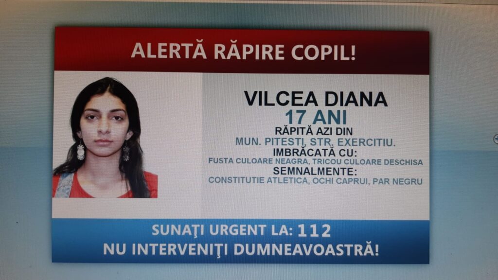 Alertă națională! O fată a fost răpită pe stradă. Apelul Poliției către români