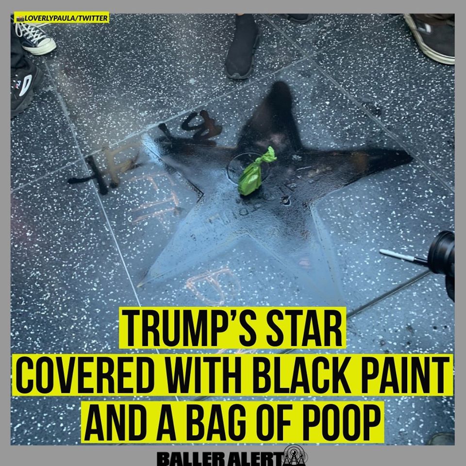 Black Lives Matter. Steaua lui Trump de pe Walk of Fame, vandalizată
