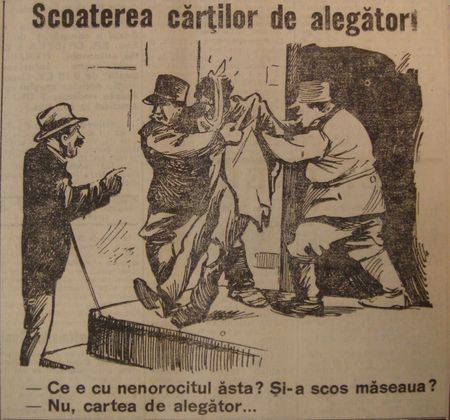 Românii își fură singuri căciula cu suveica. Alegeri de altădată