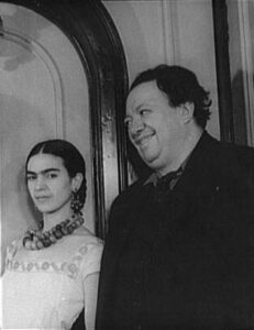 Frida Kahlo și soțul ei, pictorul Diego Rivera