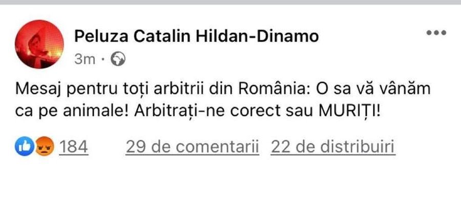 Suporterii au transmis un mesaj de amenințare cu moartea. Cine sunt persoanele vizate