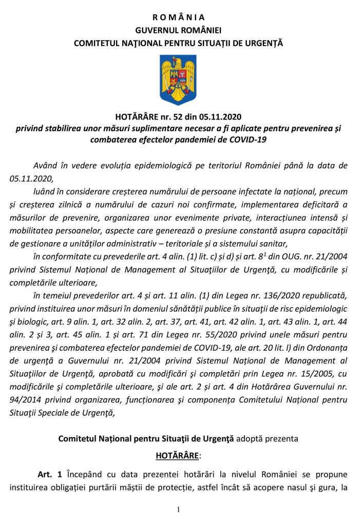 S-a adoptat! Se închid piețele, se interzic petrecerile și deplasările în timpul nopții, masca devine obligatorie