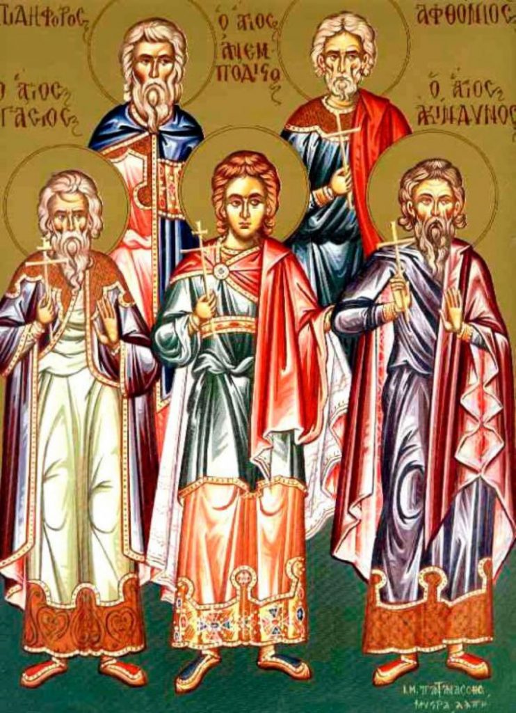 Cinci persani - Calendar creștin ortodox: 2 noiembrie