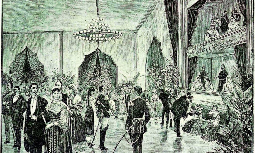 Boierii tineri dansează cu foc cucoanele la balul vornicului Filipescu sub ochii lui Vodă Ipsilante