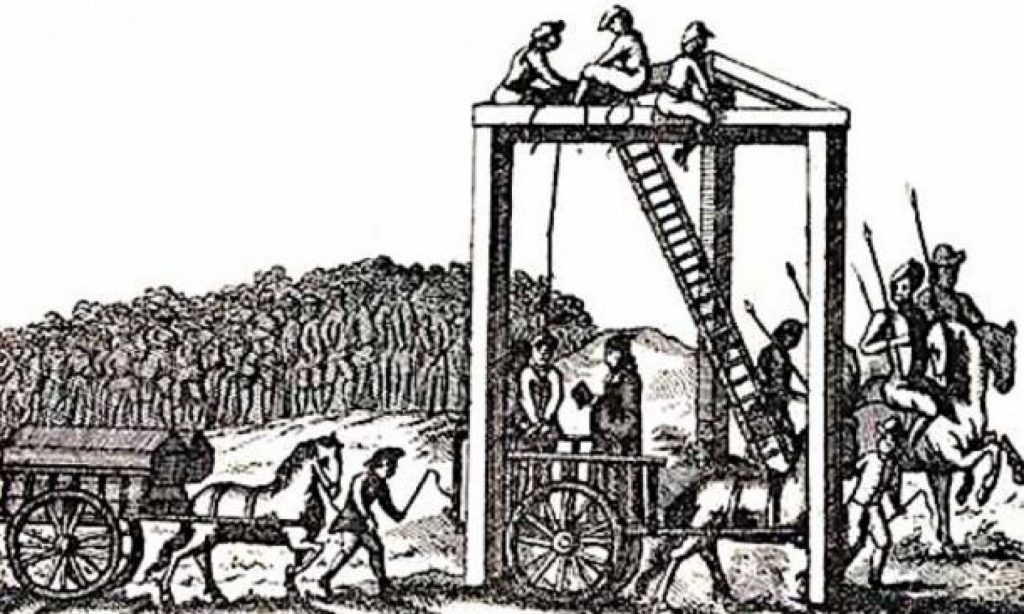 Oribila Elizabeth Brownrigg este agățată în ștreang